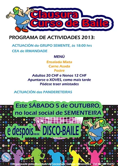 Cartel da sección de baile 02 en 2013