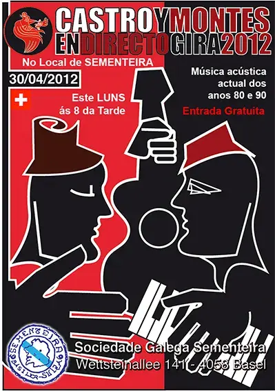 Cartel do concerto de Castro y Montes 2012