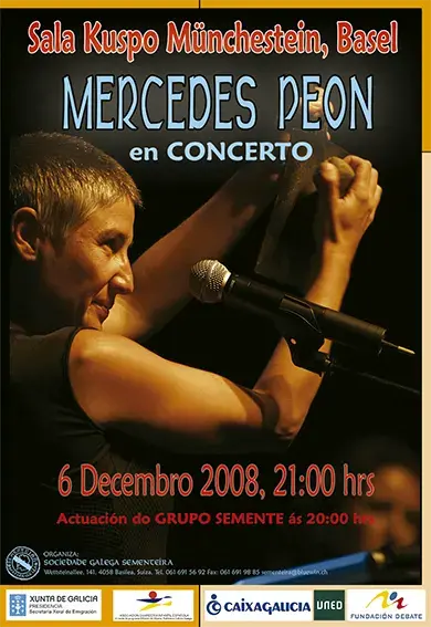 Cartel do concerto de Mercedes Peón 2008