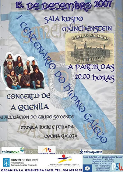 Cartel da conmemoración do Himno Galego 2007