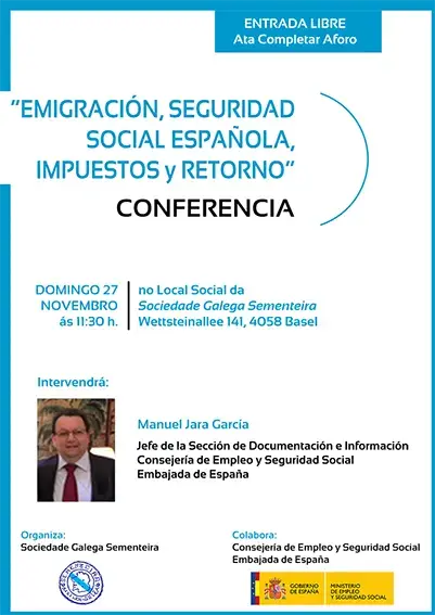 Cartel da conferencia de Manuel Jara García 2016