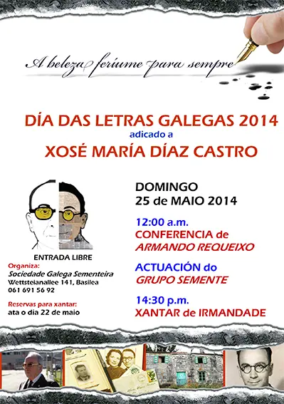 Cartel do Día das Letras Galegas 2014