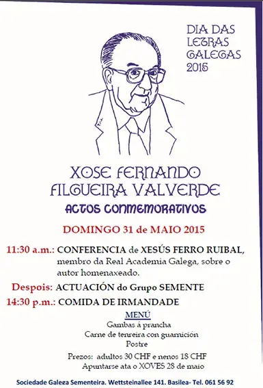 Cartel do Día das Letras Galegas 2015