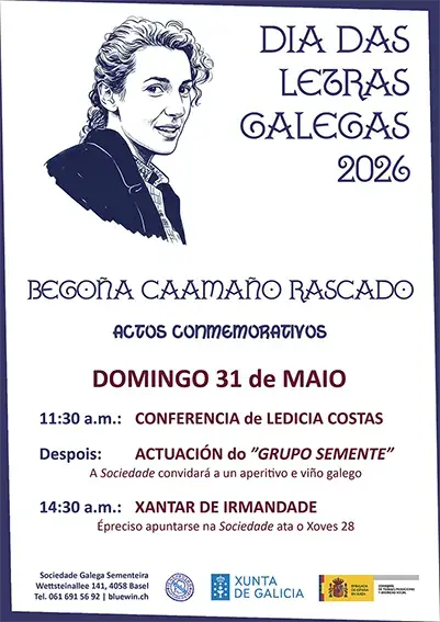 Cartel do Día das Letras Galegas 2026