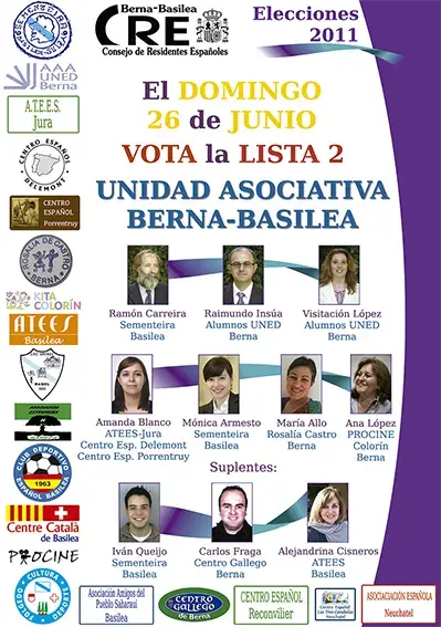 Cartel de información para as Eleccións CRE 2011