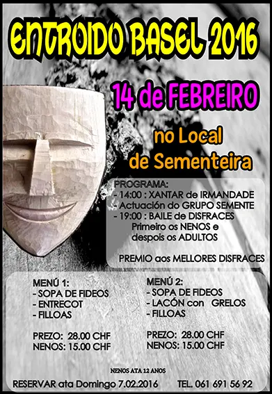 Cartel da Festa do Entroido 2016