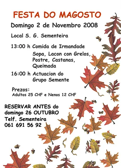 Cartel da Festa do Magosto 2008