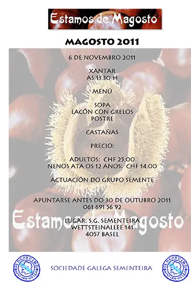 Cartel da Festa do Magosto 2011