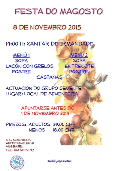 Cartel da Festa do Magosto 2015