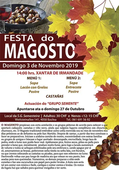 Cartel da Festa do Magosto 2019